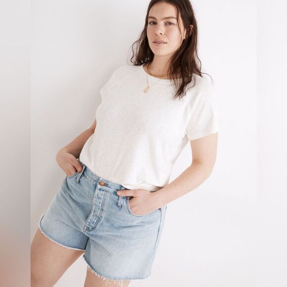 NWT Madewell | Curvy Relaxed Denim Shorts in Cedarcroft Wash 30 - Picture 1 of 9